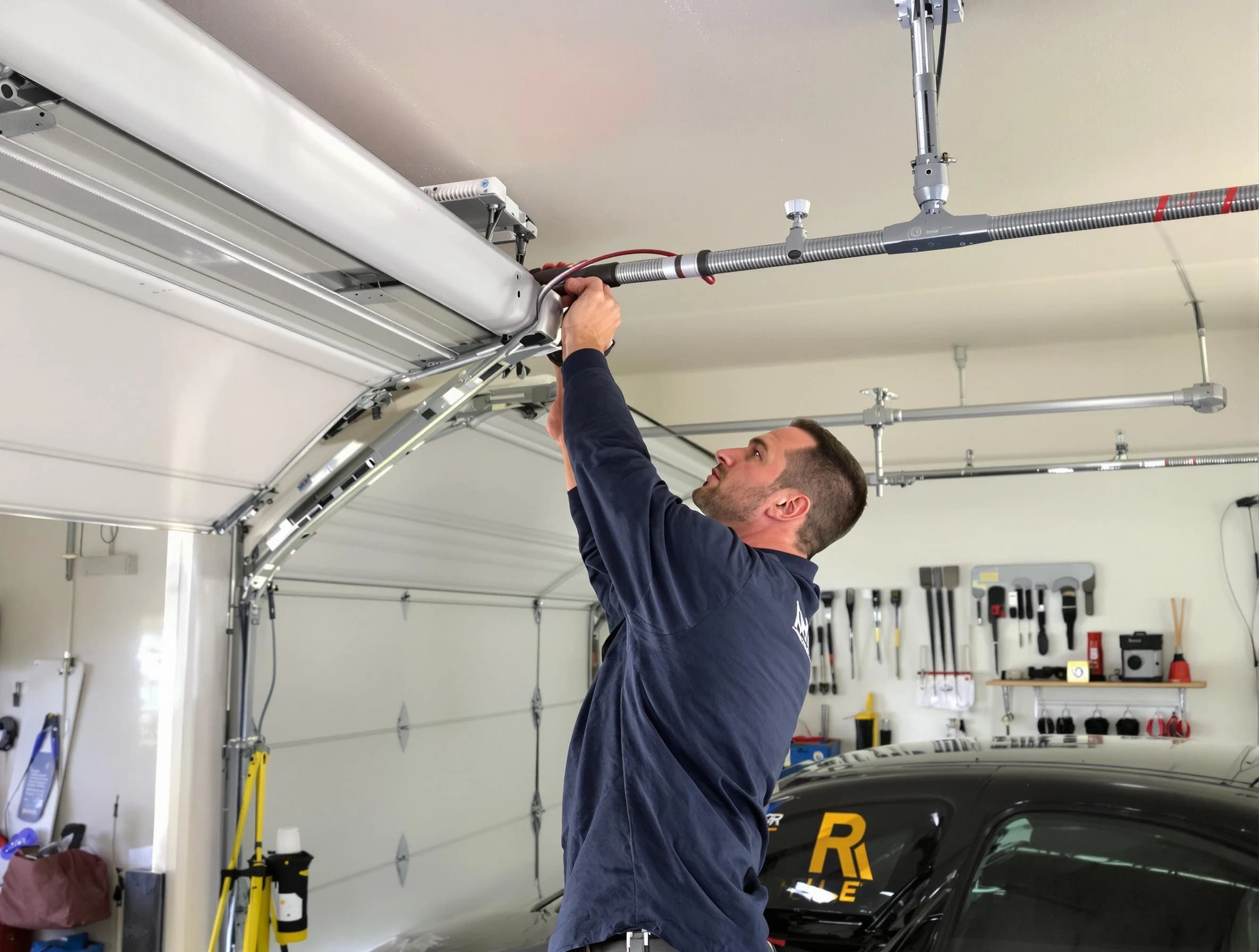 Mount Lebanon Garage Door Repair technician performing garage door cable repair in Mount Lebanon