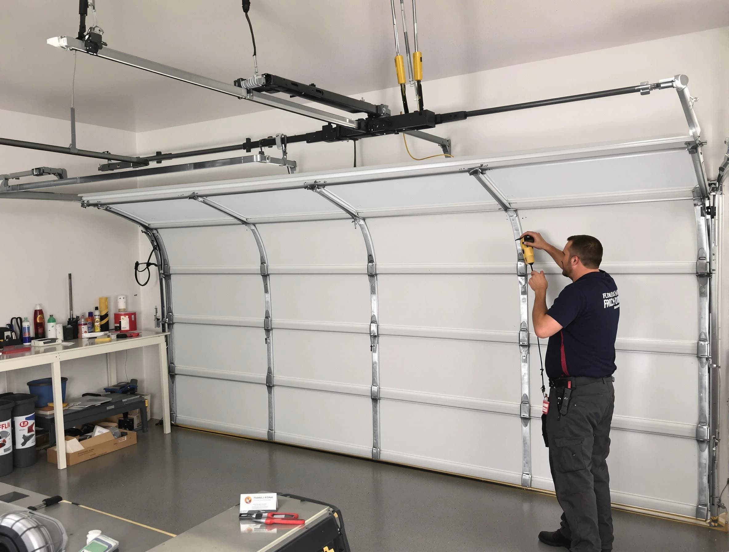 Mount Lebanon Garage Door Repair certified technician performing overhead door system repair in Mount Lebanon