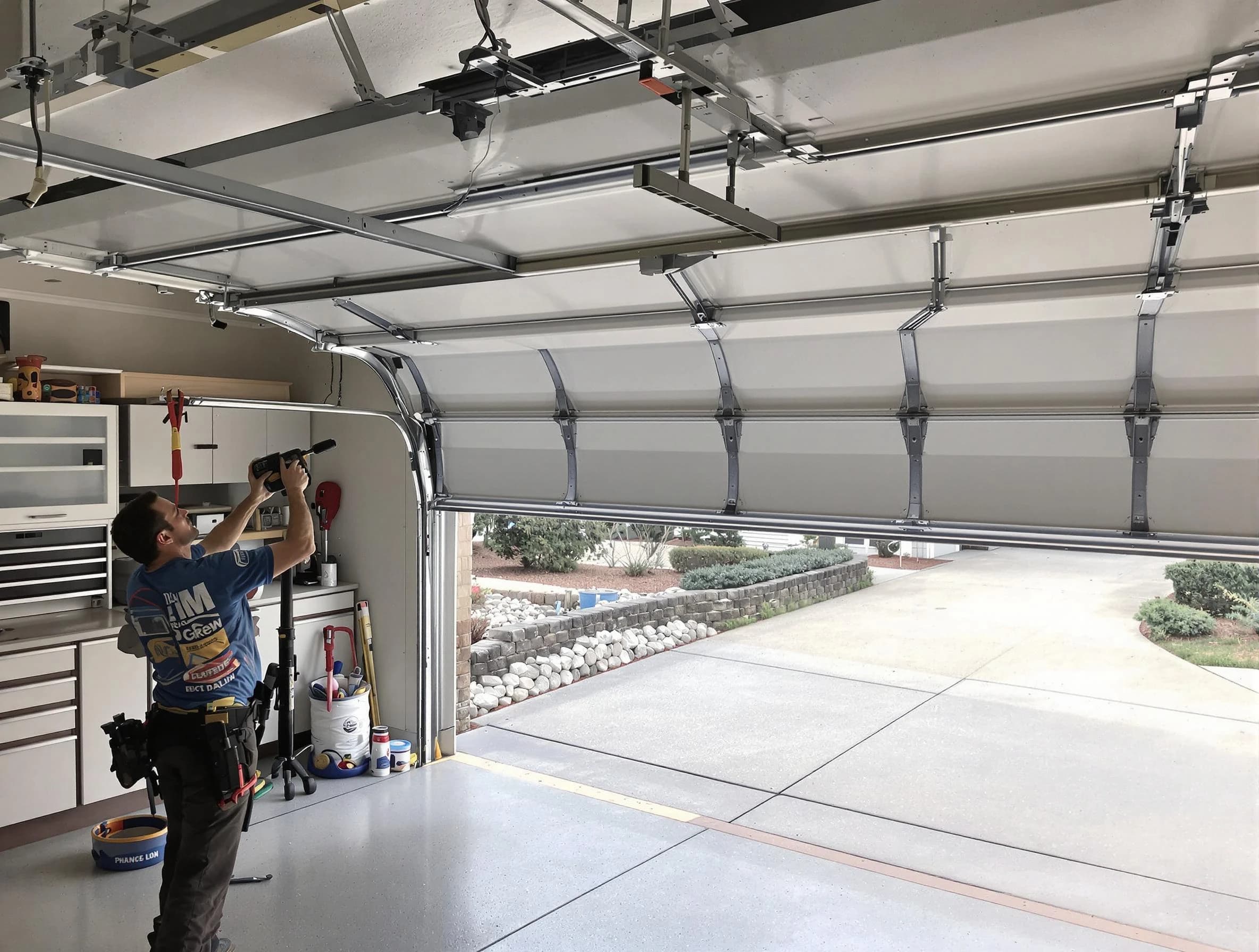 Garage door track repair service by Mount Lebanon Garage Door Repair in Mount Lebanon