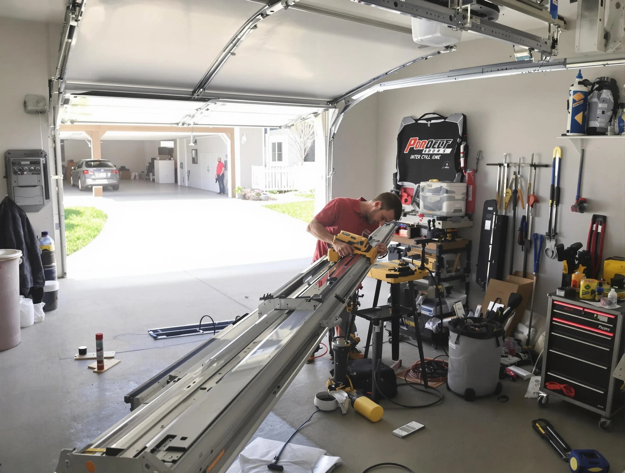 Mount Lebanon Garage Door Repair expert performing track repair in Mount Lebanon