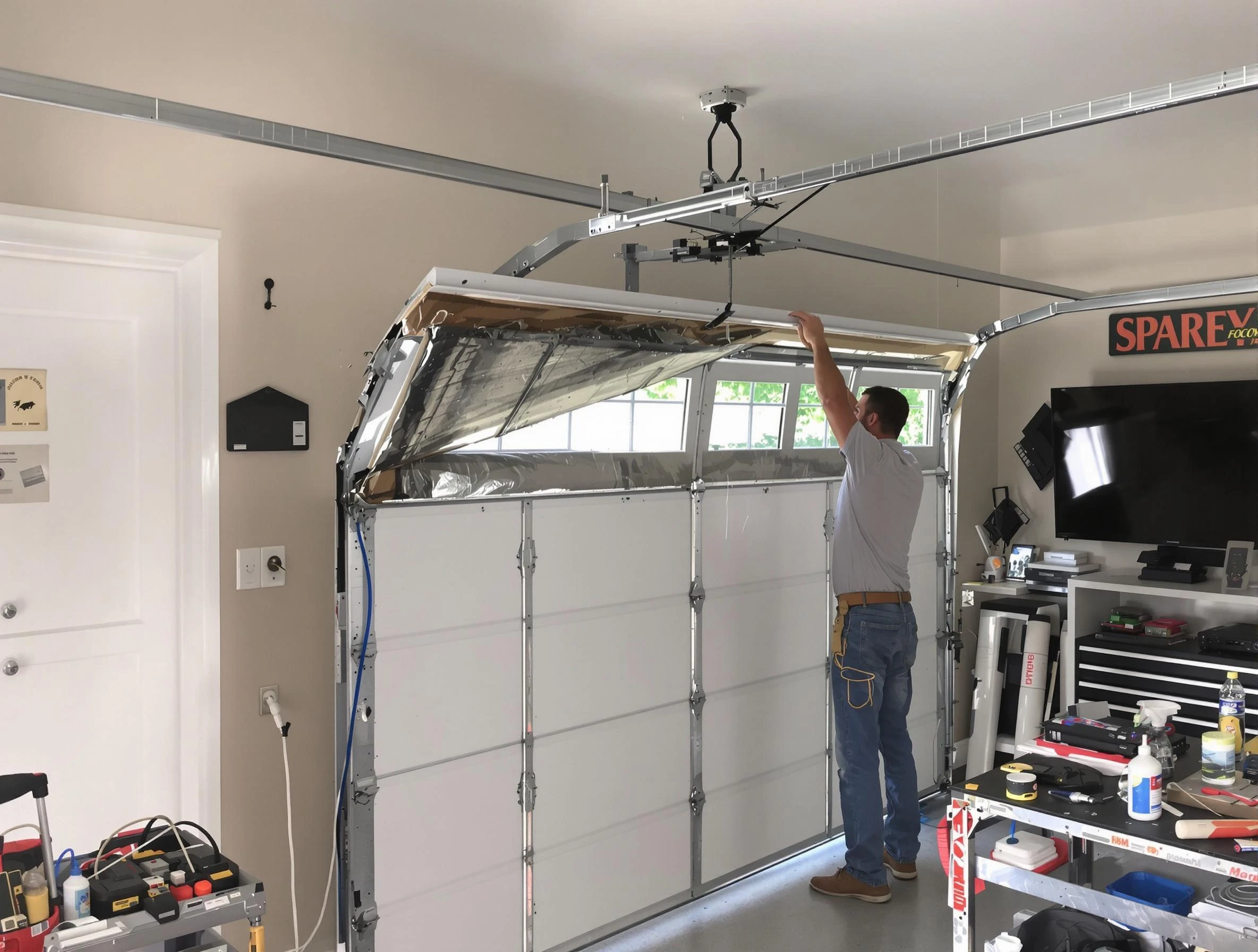 Garage door section replacement by Mount Lebanon Garage Door Repair in Mount Lebanon