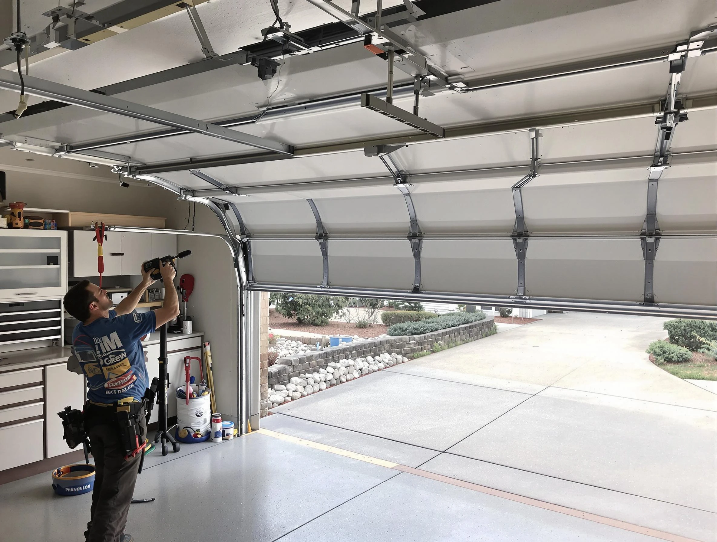 Garage door track repair service by Mount Lebanon Garage Door Repair in Mount Lebanon